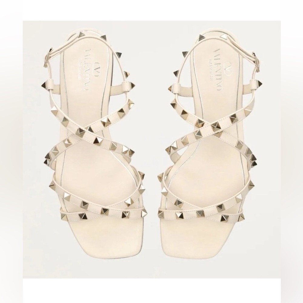 Valentino Women's Beige Studded Sandals NWTs Size 38